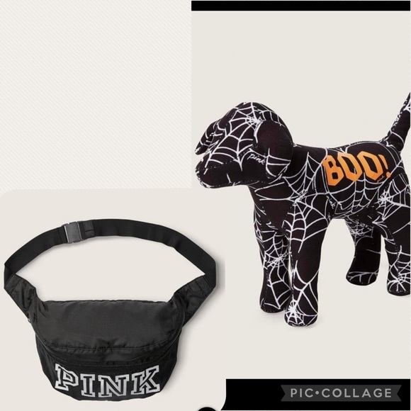 Vs pink dog boo limited edition Fanny pack cross body backpack duo black orange